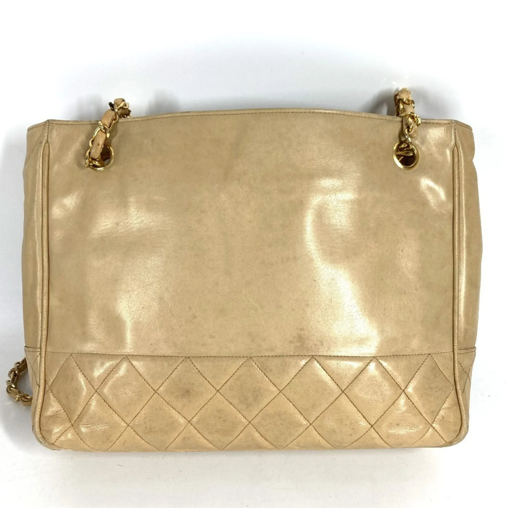 CHANEL Vintage Cream Leather Logo Shoulder Bag - Picture 4 of 16